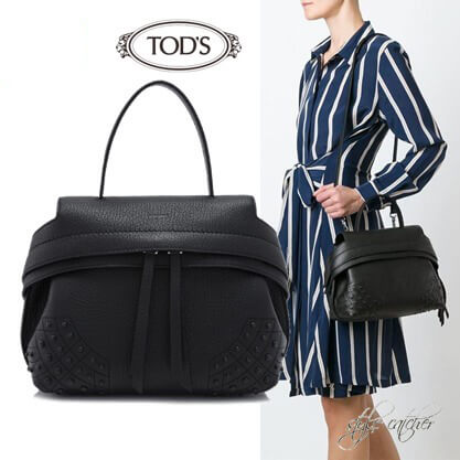 2017新作 VIPセール!【TODS】トッズ バッグスーパーコピー WAVE BAG ミニ,Black XBWAMRHG101SRK R401