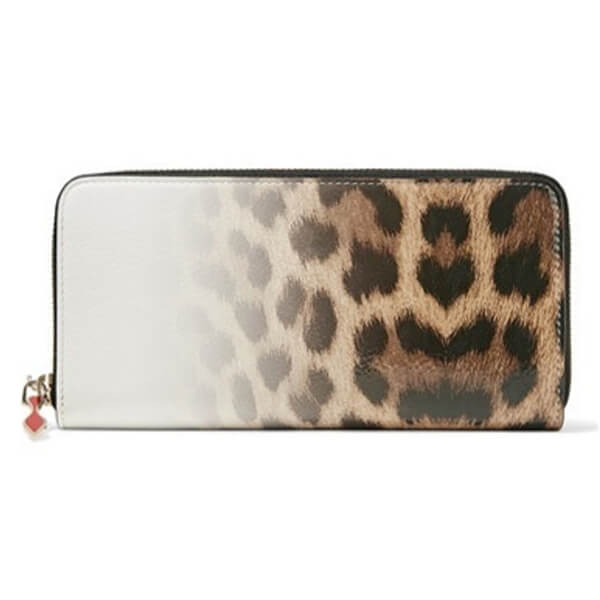 最新作【ルブタン 財布 コピー】PANETTONE LEOPARD WALLET 長財布