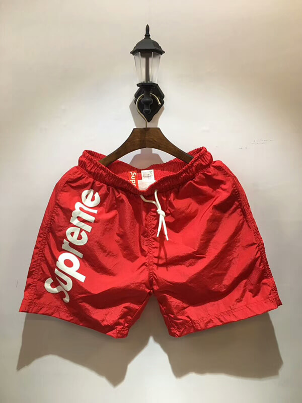 18AW シュプリームスーパーコピー シュプリーム Split Logo Water Short 水着 Red 8050208