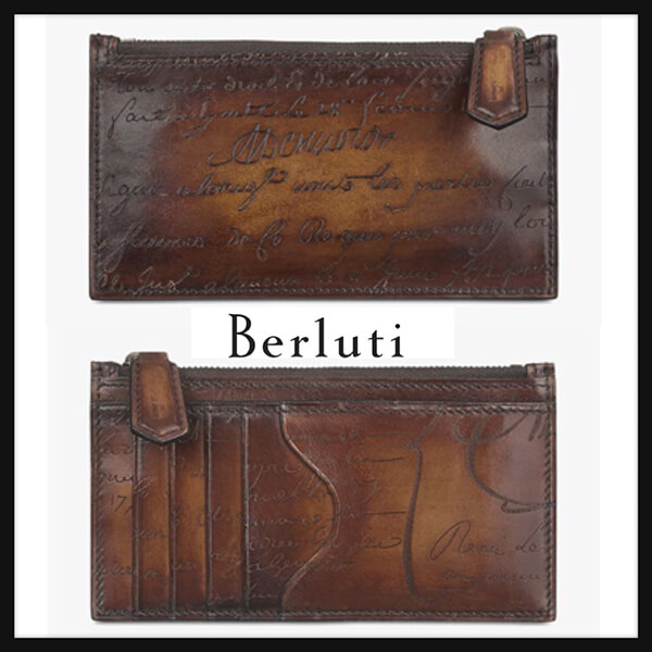 ベルルッティ コピー★名刺入れ キーケース Koa Maxi Leather Zipped Card Holder KOA_MAXI-Scrittto-V2