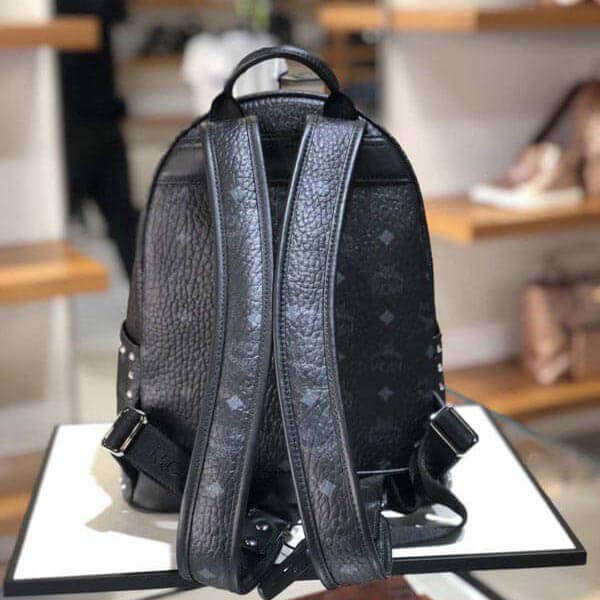 【エムシーエムリュック コピー】エムシー エム Small スタッズ Backpack Black 20011401