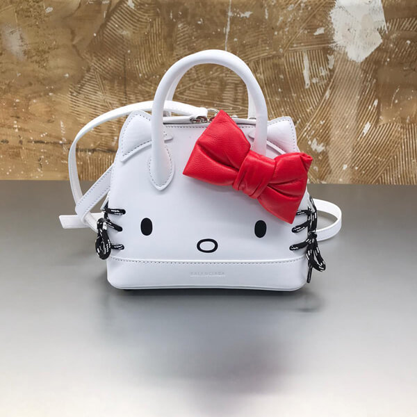 2020限定バレンシアガ偽物 Sac Top Handle XXS Hello Kitty バッグ 6190151CBO39002