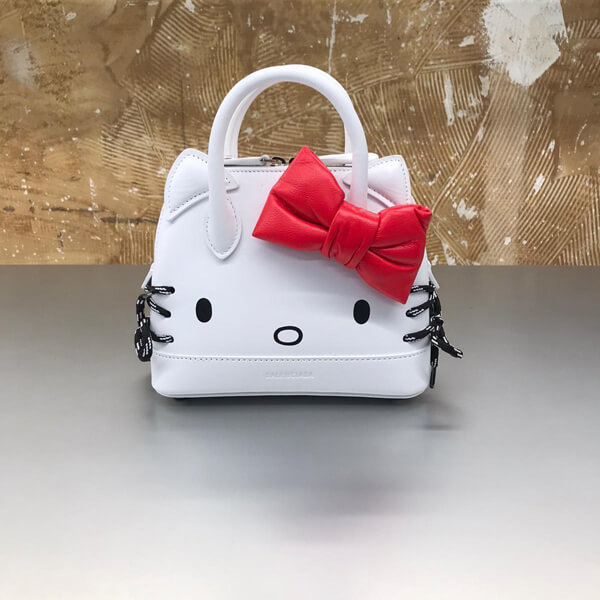 2020限定バレンシアガ偽物 Sac Top Handle XXS Hello Kitty バッグ 6190151CBO39002