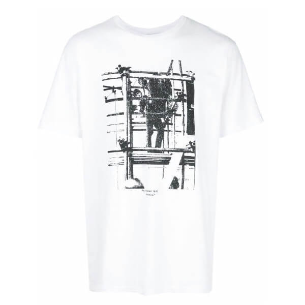 20AW【Off-White】 コピー メンズ スリムフィット Tシャツ OMAA027F19185007 0110 激安