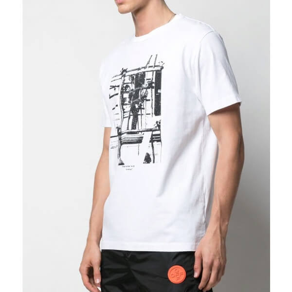 20AW【Off-White】 コピー メンズ スリムフィット Tシャツ OMAA027F19185007 0110 激安