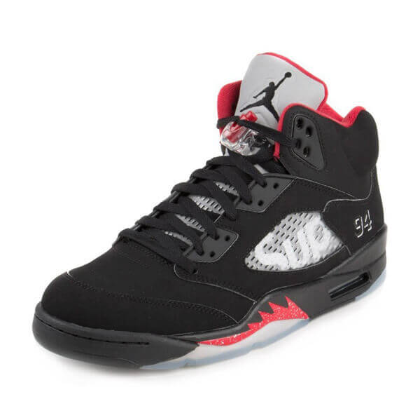 【送料込/即発】シュプリーム x ナイキ スニーカー コピー コラボ AIR JORDAN 5 RETRO Black 824371 001