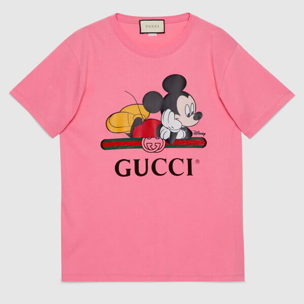 限定コラボ グッチ Disney 2020SS ミッキーマウスTシャツ★2色 492347 XJB7W 9756