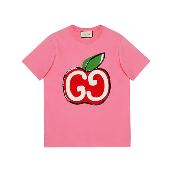 スーパーコピーグッチ  Tシャツ スーパーコピー GGアップル プリント 3色 20051330