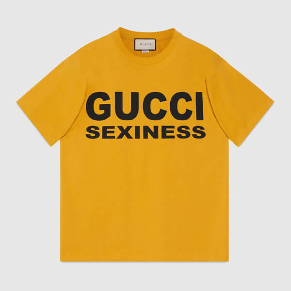 グッチスーパーコピー◆SEXNESSプリント オーバーサイズ Tシャツ 4色 616036XJCK