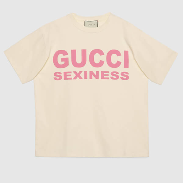 グッチスーパーコピー◆SEXNESSプリント オーバーサイズ Tシャツ 4色 616036XJCK