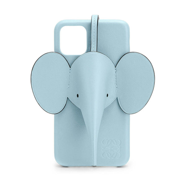 【ロエベ iPhoneケース コピー】エレファント Elephant 水色 偽物