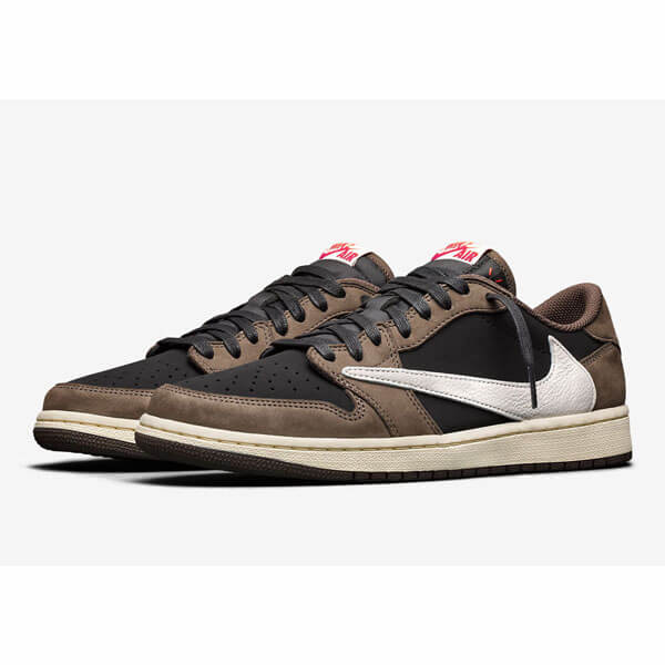 ナイキ ジョーダン トラビス 偽物★Travis Scott x  エアージョーダン 1 Retro Low OG SP AW19 Mocha CQ4277-001