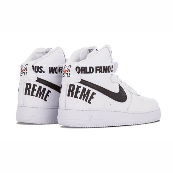 シュプリーム x ナイキ スニーカー コピー 激レア シュプリーム Air Force 1 High "World Famous White"698696 100