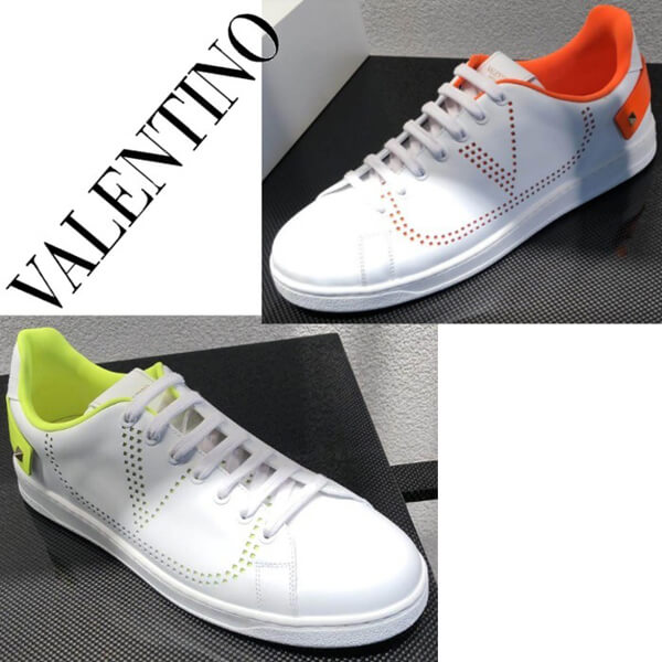 ◆ヴァレンティノ スニーカー コピー◆BACKNET VLOGO NEON SNEAKER◆Vロゴ◆H6129a00CR06