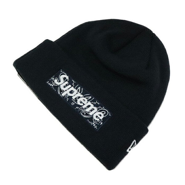 シュプリーム ニット 帽 偽物 シュプリームNEW ERA BOX LOGO BEANIE ブラッ20E11C7