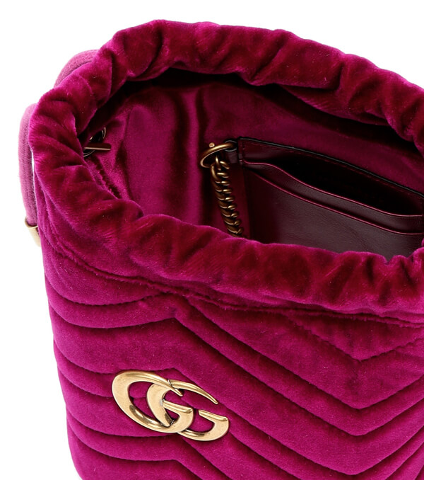 2020最新/限定 バケットに目が釘付け★グッチ偽物【グッチ】GG Marmont Velvet Bucket BagM87031