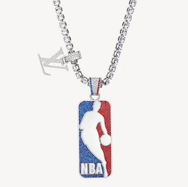 ルイヴィトン×NBA コピー コラボ！ルイヴィトンロゴ ストラス ネックレス MP2856