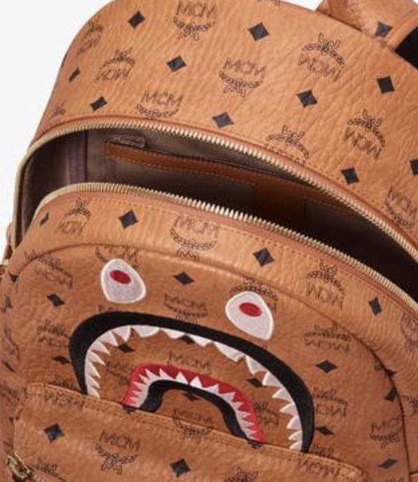 【エムシーエム x Bape】エムシー エムリュック 偽物 限定品☆Shark Stark バックパック24CO1