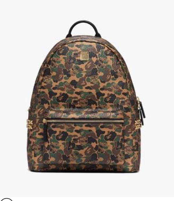 【エムシーエム x Bape】エムシー エムリュック 偽物 限定品☆Stark バックパック Camo Visetos24CO2