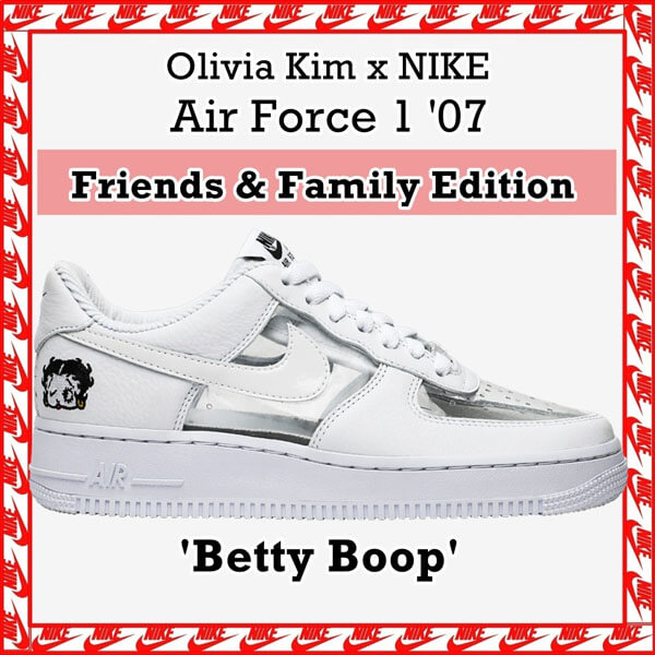 Olivia Kim x ナイキ Air Force 1 Low 07 Betty BoopWmns FF偽物 CT2276100