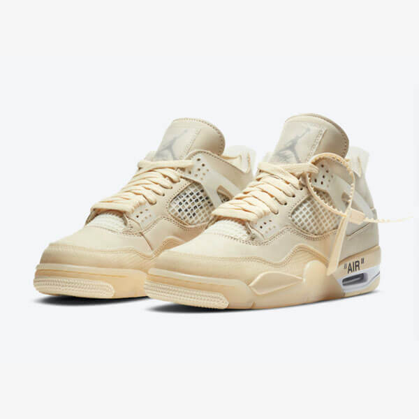 オフホワイト×ナイキ偽物OFF-WHITE×ナイキ AIR JORDAN4 SP WMNS SAIL CV9388-100