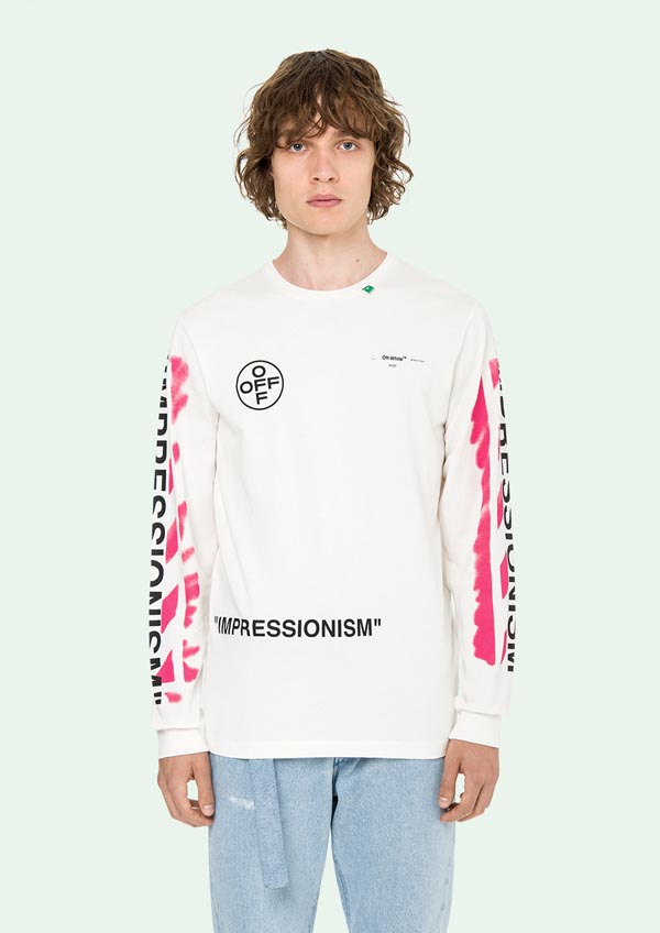 ホワイト オフ ホワイトコピー パーカー 偽物 Off-White 19SS DIAG STENCIL トレーナー_WHITEOMBA025R