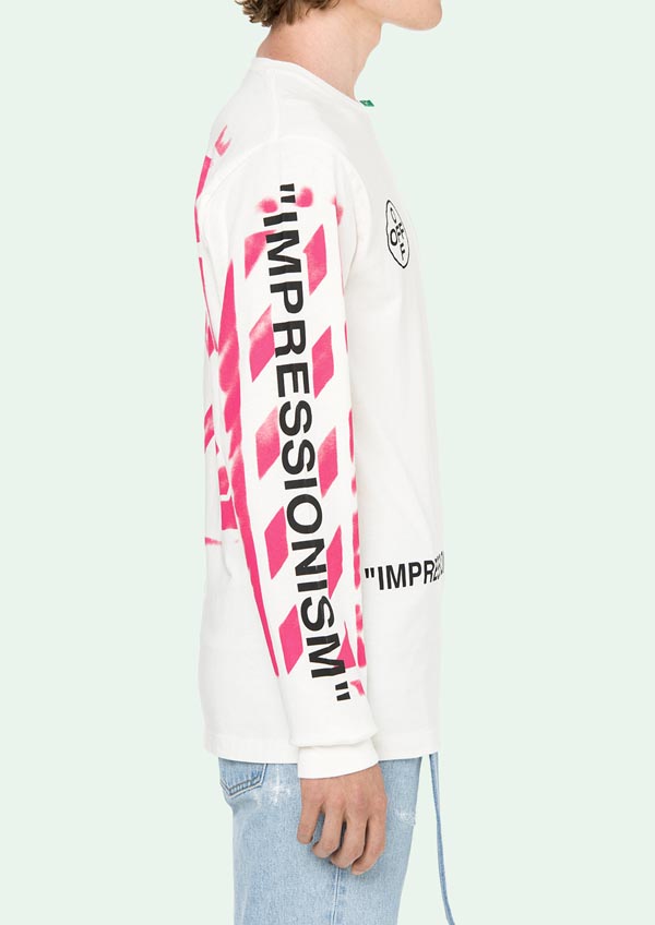 ホワイト オフ ホワイトコピー パーカー 偽物 Off-White 19SS DIAG STENCIL トレーナー_WHITEOMBA025R