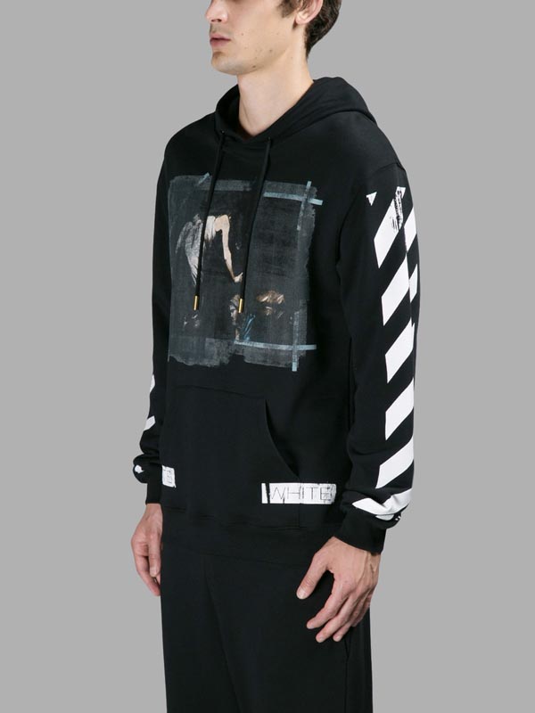 オフ ホワイトコピー レプリカ パーカー 激安 OFF WHITE 19SS DAMAGED CARAVAGGIO HOODIE PARKA9MBA025R1