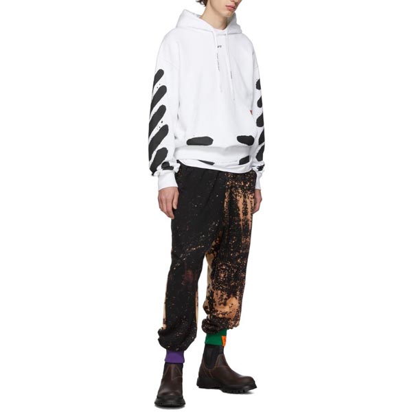 ホワイト オフ ホワイトコピー レプリカ パーカー OFF WHITE★19AW★Incomplete Spray paintフーディ9MBA025R3