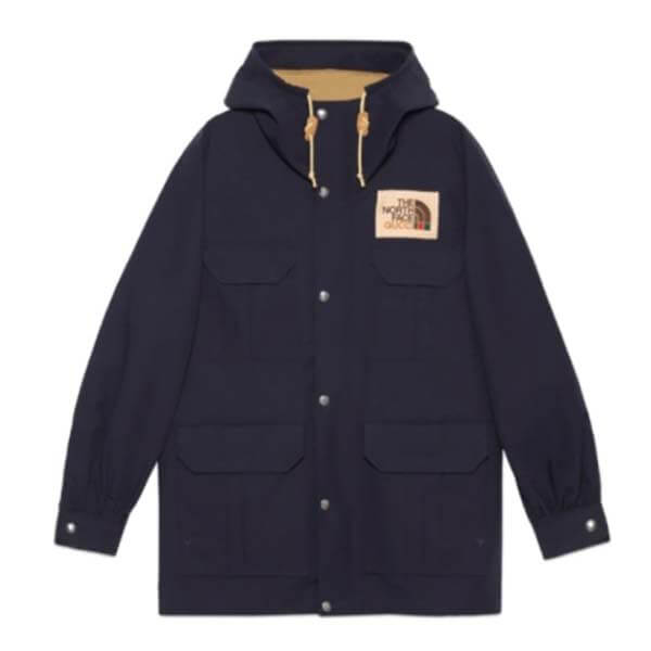 歴史的コラボ入手困難!グッチ×ノースフェイス NAVY COAT