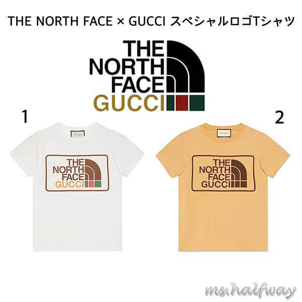 【21SS】グッチ Tシャツ 偽物★ノースフェイス×グッチ 特大Tシャツ 616036 XJDCL 1131