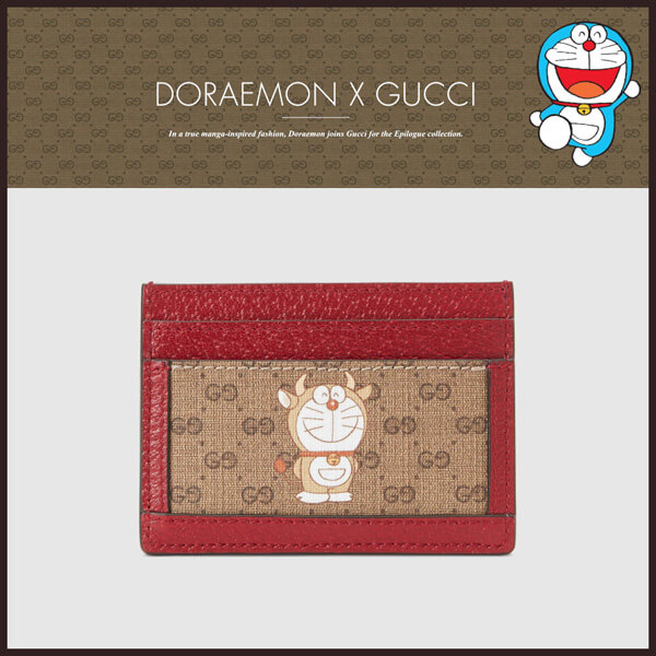 【注目コラボ】★カードケース【DORAEMON x グッチ】654539 2T4AG 9795