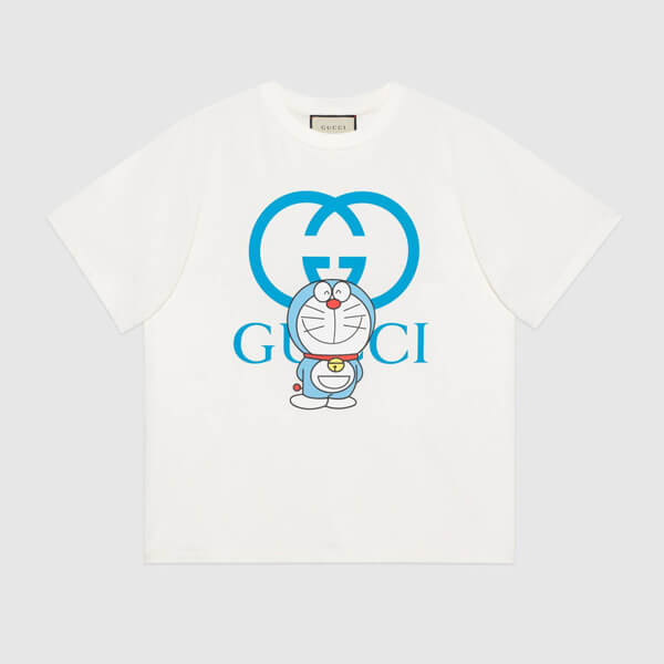 ☆すぐ届☆【グッチxドラえもん 偽物】★コラボ★オーバーサイズ Tシャツ 616036 XJDEZ 9791