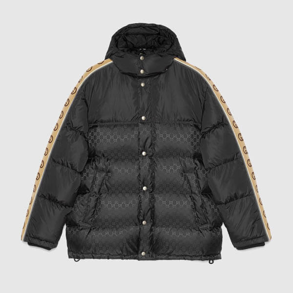 注目◇GG ジャカード Down Jacket◇グッチスーパーコピー ダウン ブラック21030412