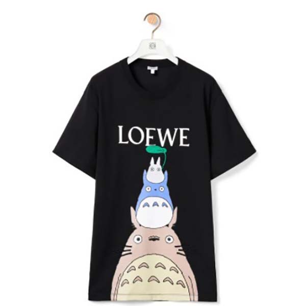 ロエベ トトロ tシャツ コピー ロエベ×となりのコラボ コットン  21030514 白