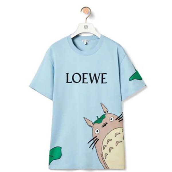 ロエベ トトロ tシャツ コピー ロエベ×となりのコラボ コットン  21030514 白