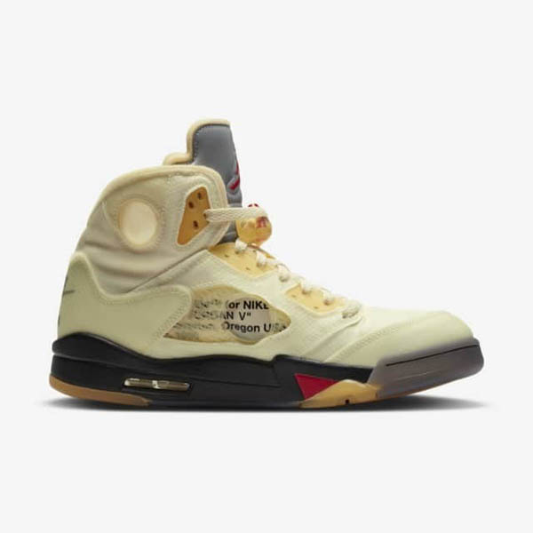 ナイキ × Off-White / Air Jordan5 Sail 偽物エアジョーダン5 セイル 21031506