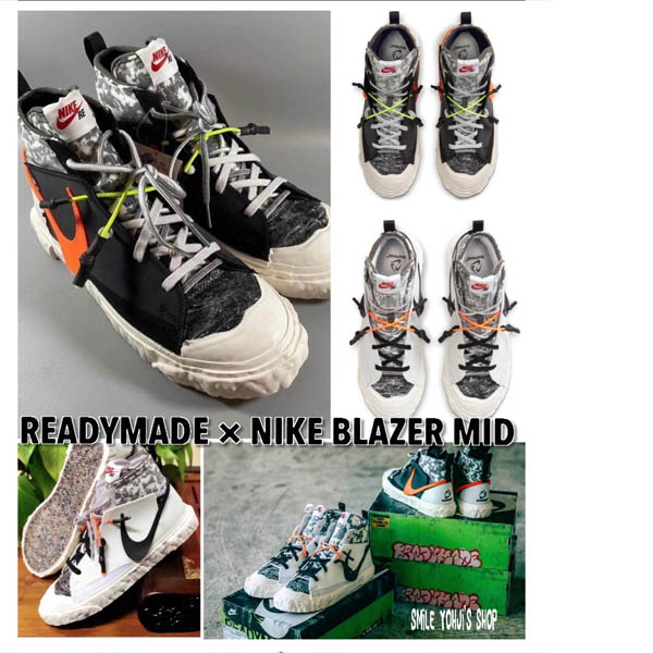 ★大人気★READYMADE × ナイキ 偽物 BLAZER MID Bkack & White 21031507