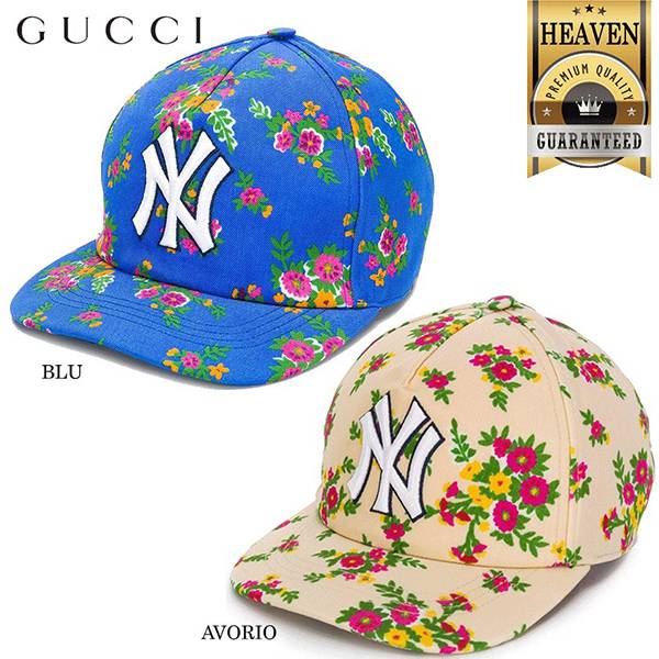 累積売上総額第１位【グッチ★21春夏】コピー NY YANKEES FLORAL CAP 5385623HE37