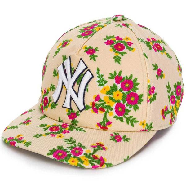 累積売上総額第１位【グッチ★21春夏】コピー NY YANKEES FLORAL CAP 5385623HE37