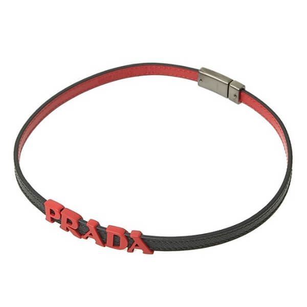 プラダ偽物正規品/超特急EMS/送料込み SAFFIANO Double logo bracelet 2IB287 2FAF F0D9A