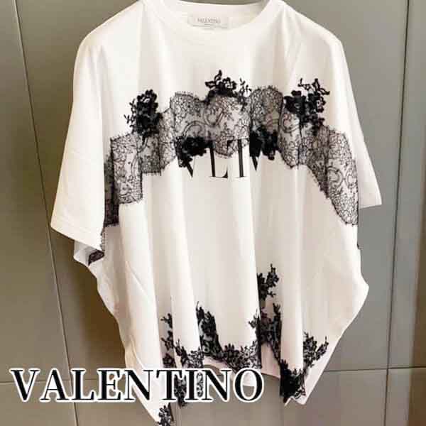 VIP★優待価格【ヴァレンティノ】VLTN コットンジャージー Tシャツ コピー  白VB3MG11B66C