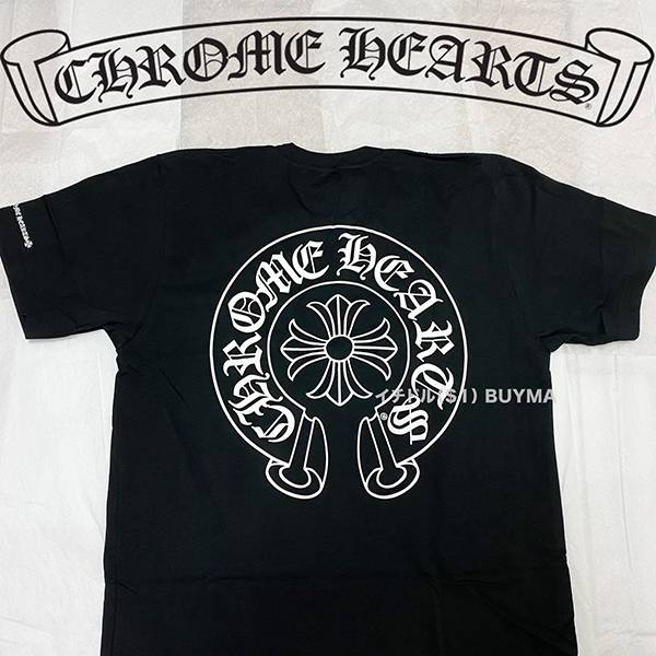 2021新作クロムハーツ クロムハーツ Tシャツ 偽物 CH Horseshoe Tee Black 21042629