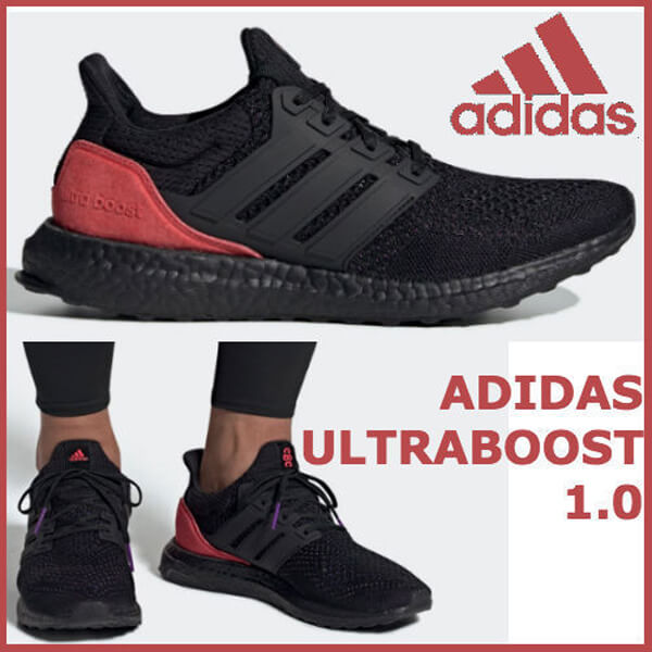 注目★アディダス スニーカー コピー アディダス ULTRABOOST 1.0 コアブラック×ショックレッド スニーカー EE3712