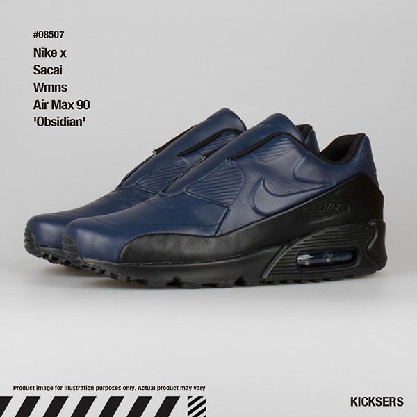 サカイ ​エアマックス90 レザー 偽物★ナイキ x Sacai Wmns Air Max 90 Obsidian 21062320