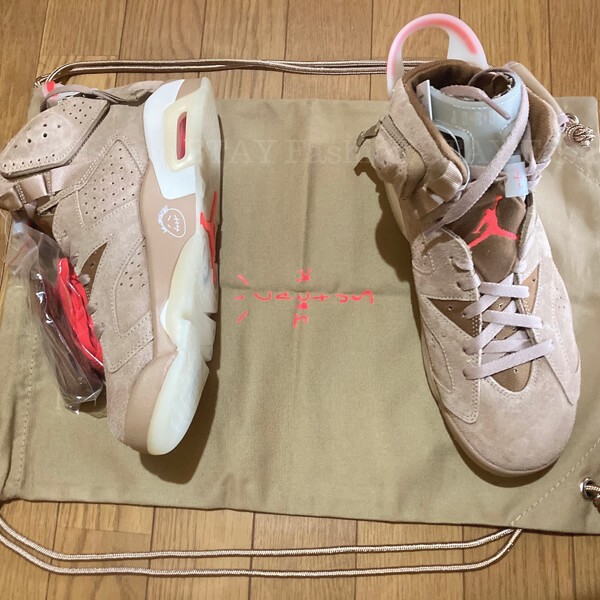 ☆入手困難激レア!トラビススコット ジョーダン6 偽物“BRITISH KHAKI”DH0690-200