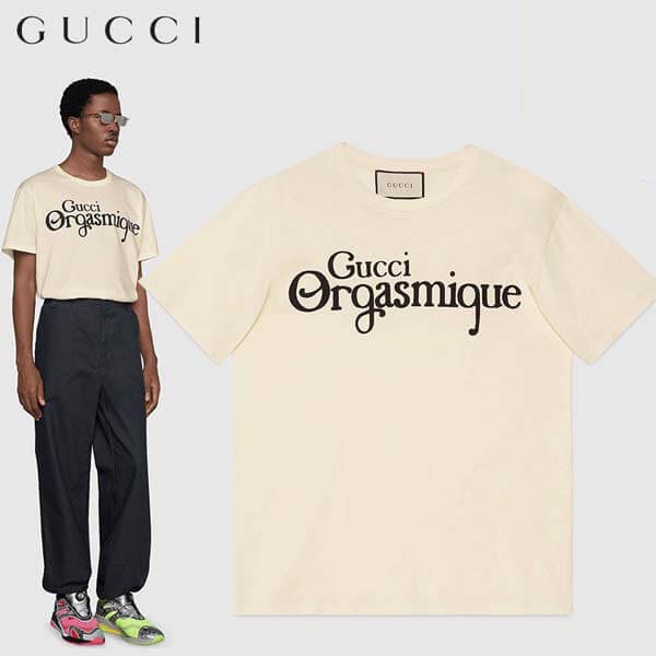 累積売上総額第１位【★21春夏】グッチ ORGASMIQUE Tシャツ 偽物 548334 XJCKZ 9232