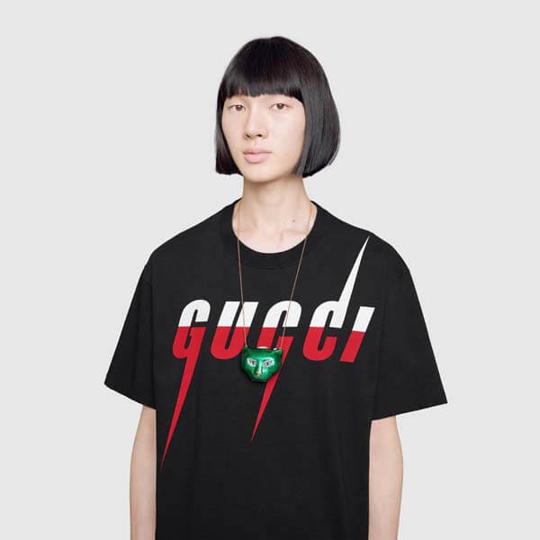 累積売上総額第１位【グッチ Tシャツ 偽物★20春夏】T-SHIRT W/ グッチ BLADE 565806 XJAZY 9037