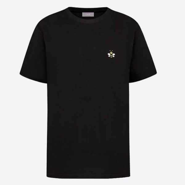 ディオール × Kaws ビー ワンポイント Tシャツ 偽物 ブラック 蜂 21071006