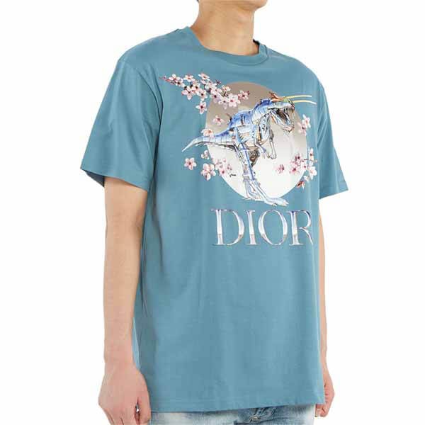 ディオール x Sorayama ロゴプリント Tシャツ 偽物 ☆2色 J602B0533